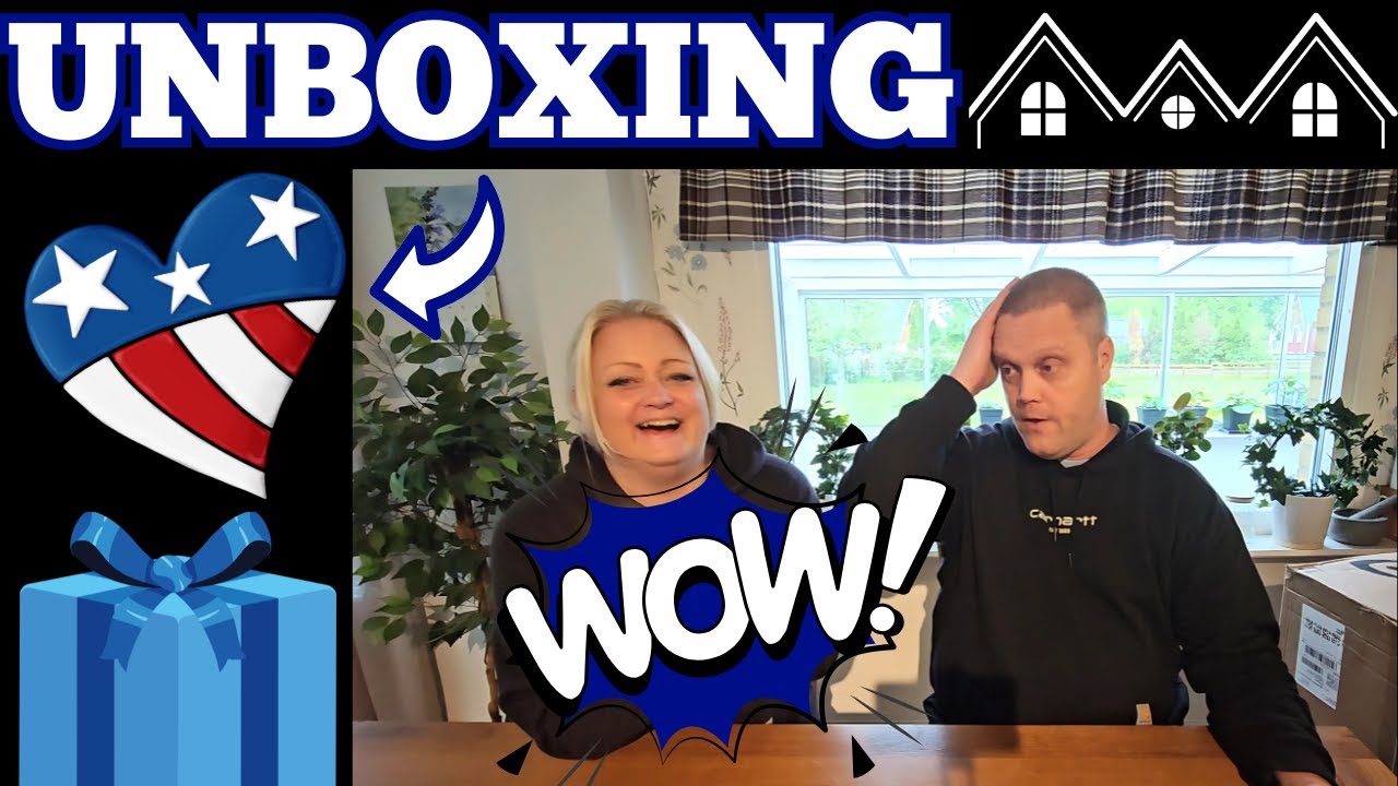 Swedish couple unbox amazing gifts from America!!