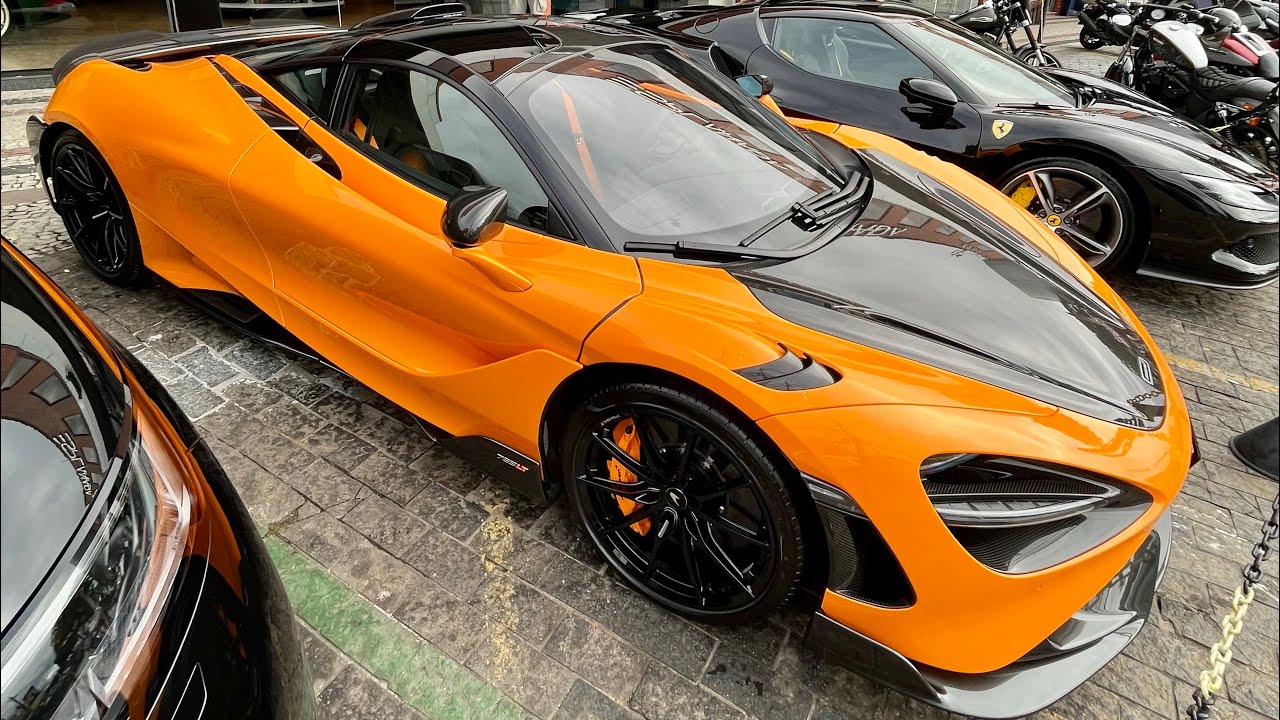 🔥🚀MCLAREN 765 LT NA COR PAPAYA SPARK EDIÇÃO LIMITADA MOTOR V8 BITURBO DE 765🐎 PORTA PRA CIMA VEJA