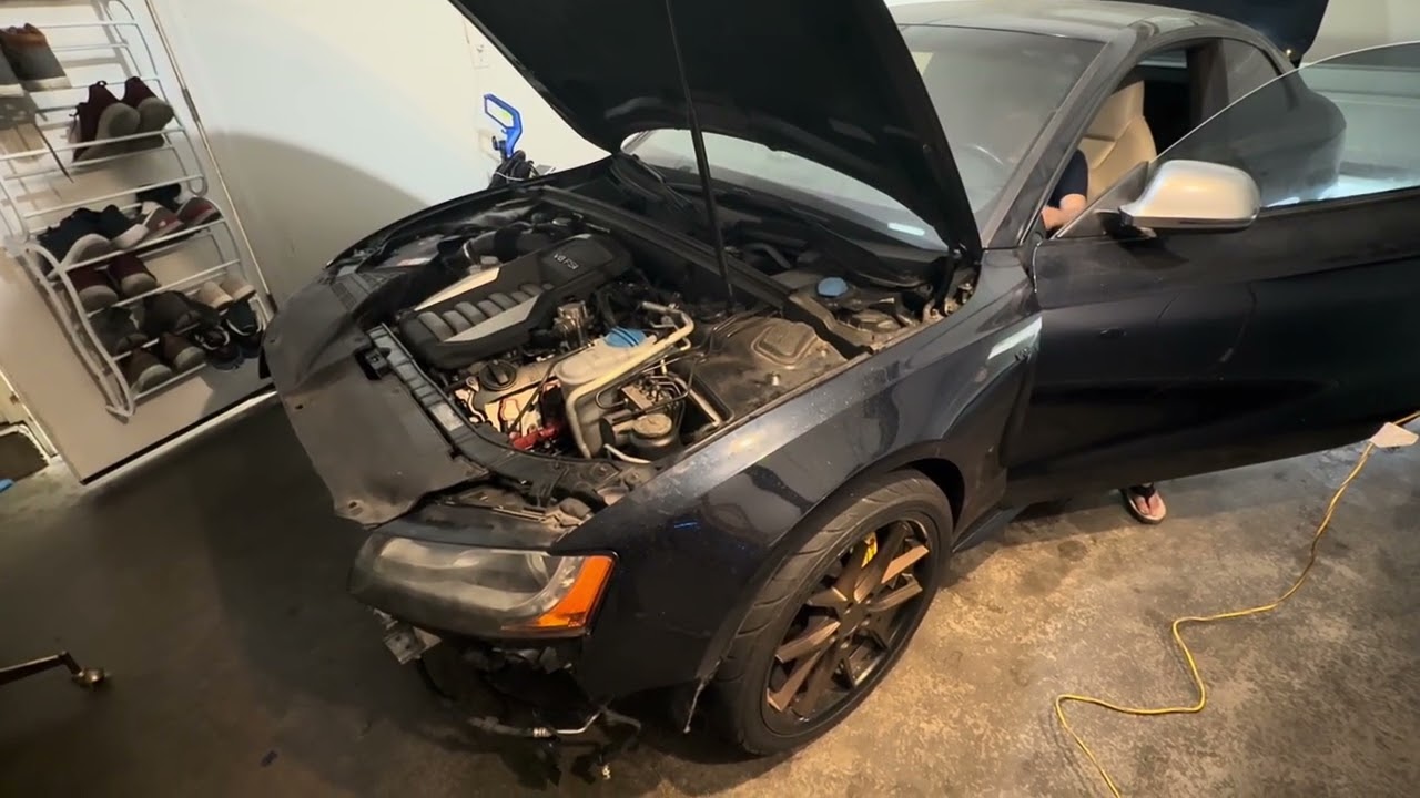 # Audi s5 …replacement new alternator and radiators…🏎️🔧🪛😁 2.27.26