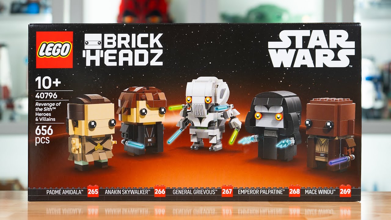 LEGO Star Wars 40796 REVENGE OF THE SITH HEROES & VILLAINS Brickheadz Review! (2025)