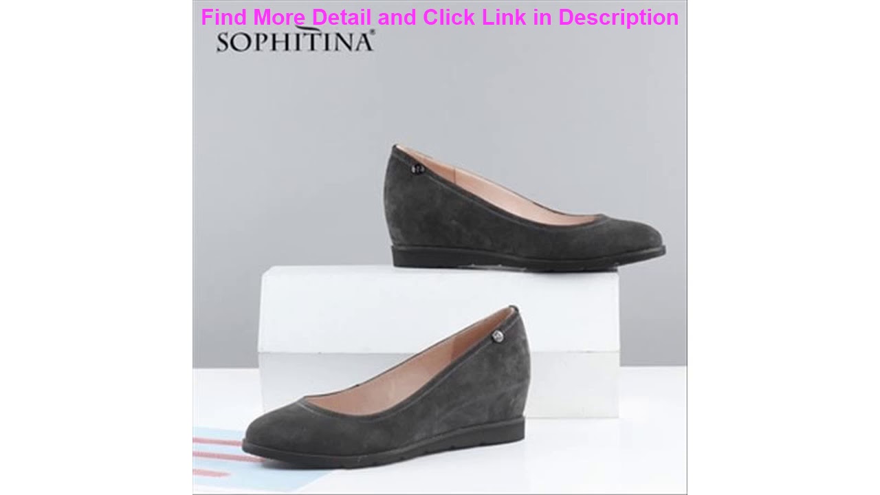 Slide SOPHITINA Wedge Solid Pumps High Quality Kid Suede Internal increase Round Toe Convenient Wom