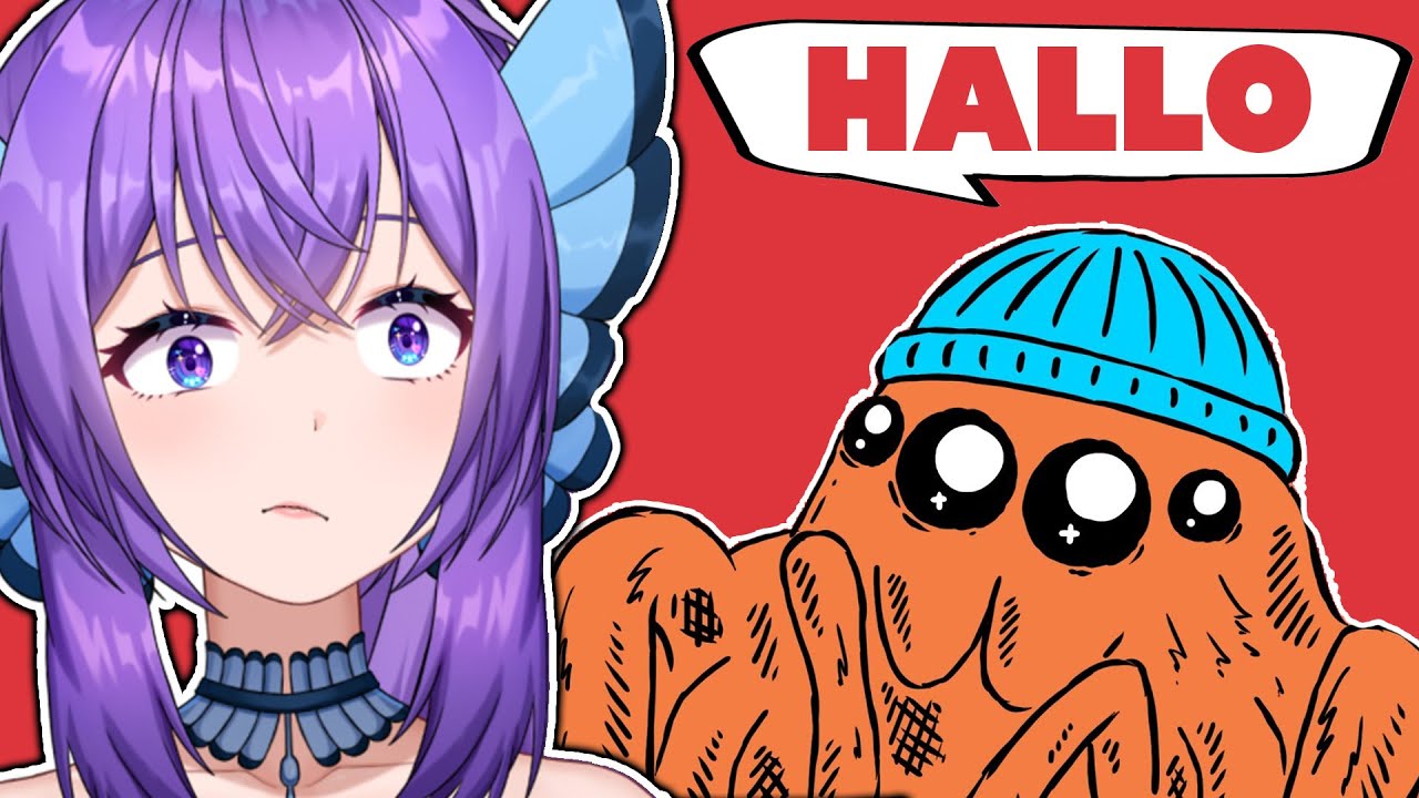 VTuber Schmetterling reagiert auf Video über Spinnen - Plankton | Himechii Reaction
