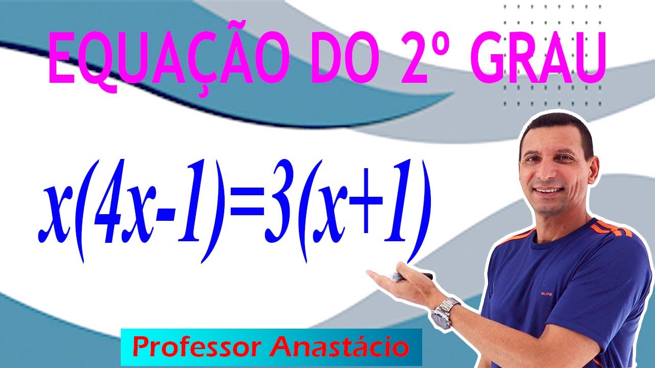 Como resolver problema com equação do segundo grau com parênteses x( 4x - 1 ) = 3( x + 1 ). #algebra