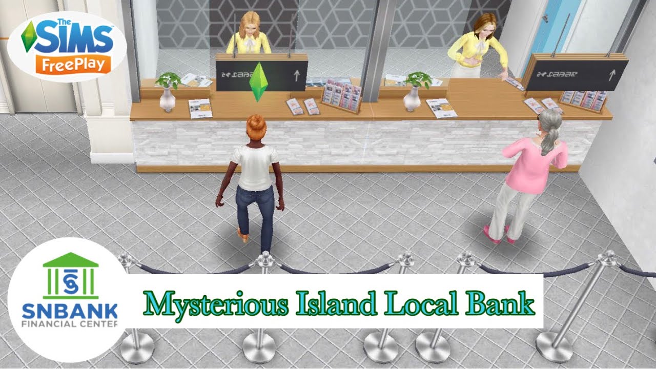 🏦 Mysterious Island Local Bank| Original Design| Sims FreePlay