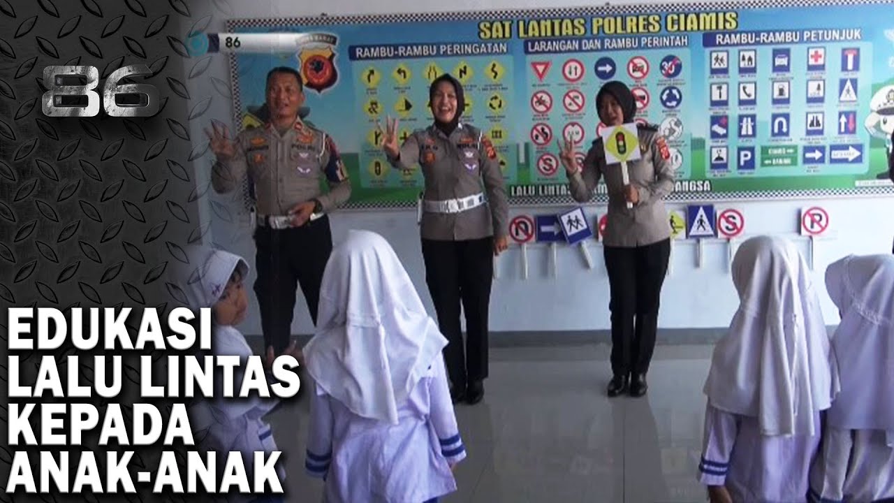 Petugas Kepolisian Memberikan Edukasi Lalu Lintas Kepada Anak Anak Di Ciamis - 86