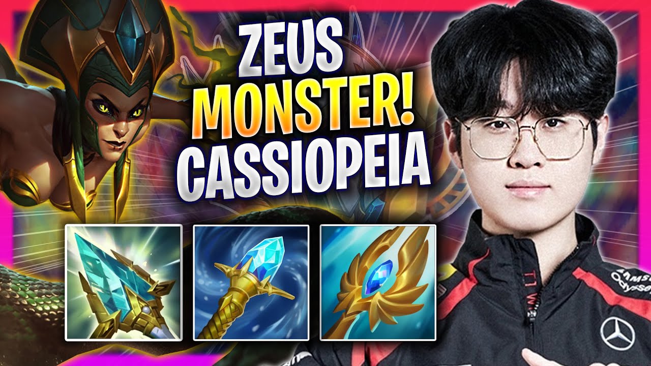 ZEUS IS A MONSTER WITH CASSIOPEIA! - T1 Zeus Plays Cassiopeia TOP vs Karma! | Season 2024