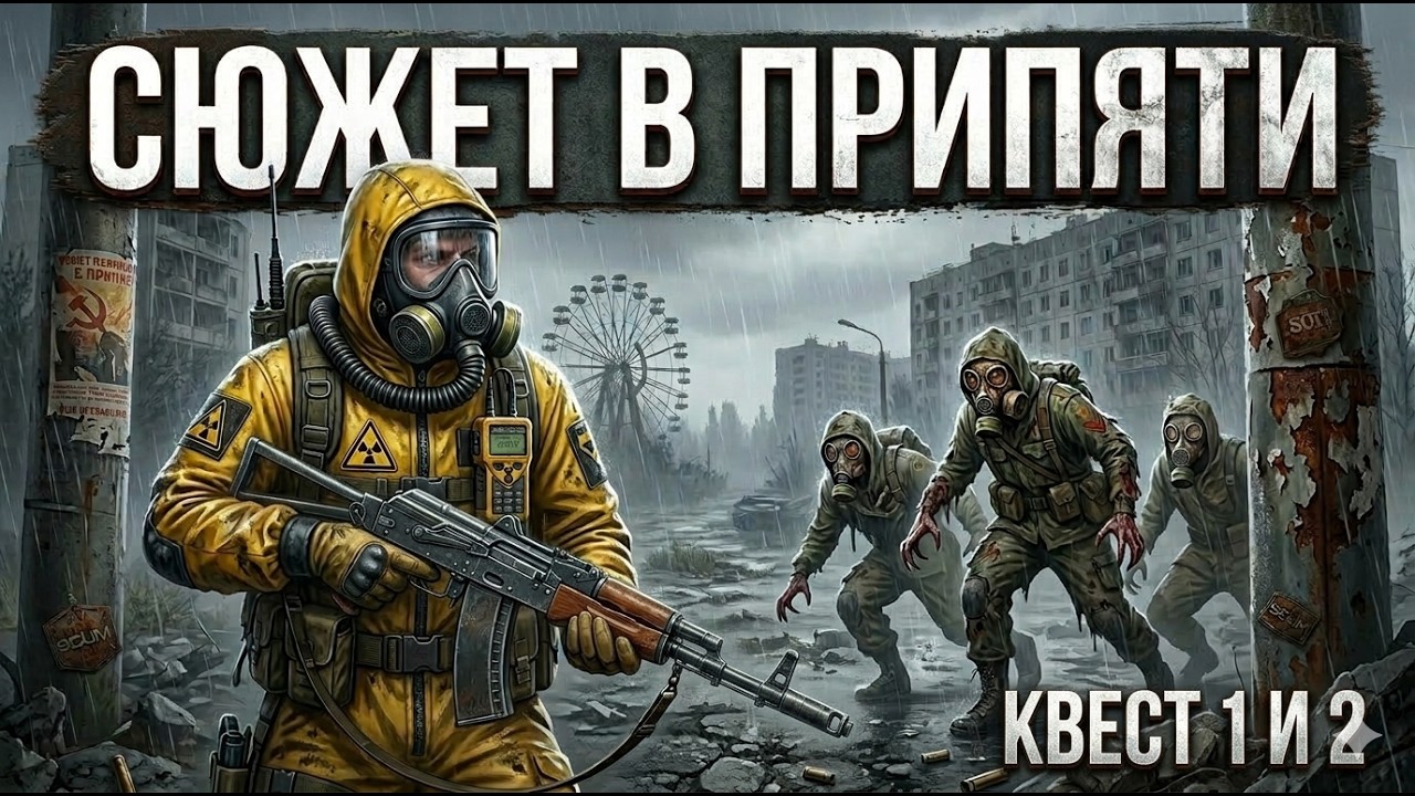 ⚡ МЫ ВОРВАЛИСЬ В ПРИПЯТЬ | ПЕРЕСТРЕЛКА С ДИКИМИ | СЮЖЕТНЫЕ КВЕСТЫ SCUM (КАСКАД /БЕРКУТ)