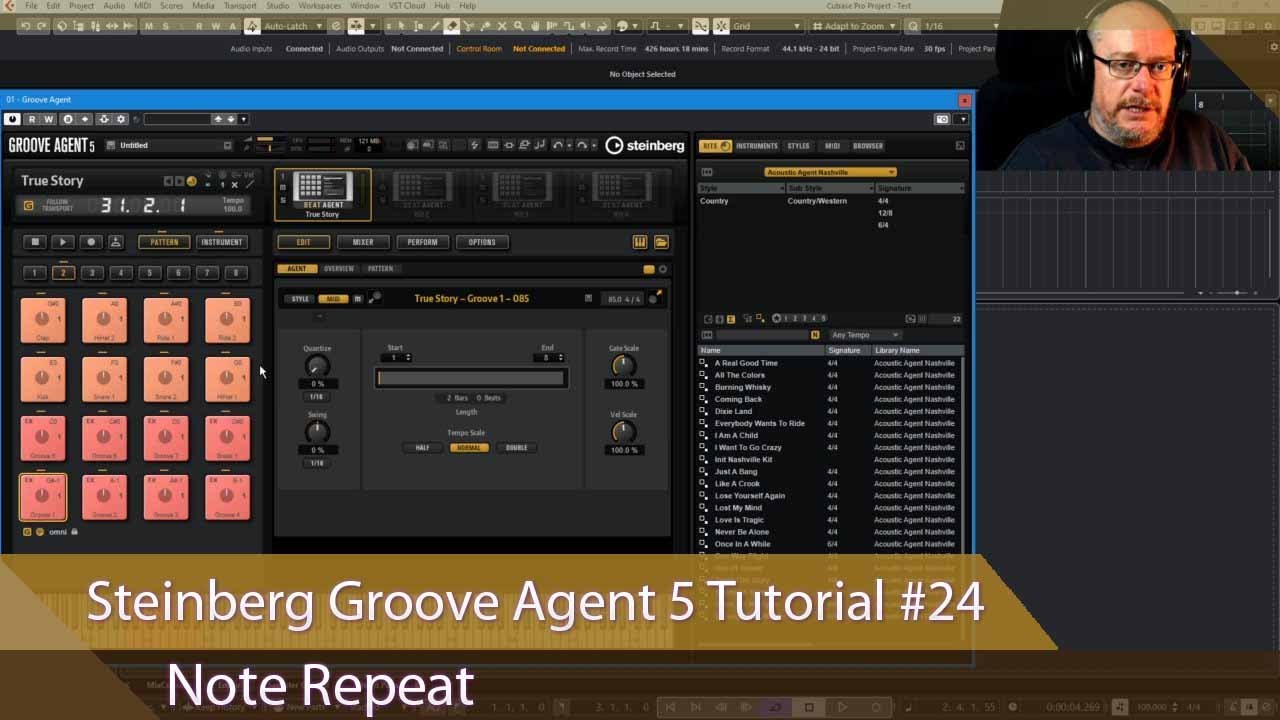 Steinberg Groove Agent 5 Tutorial Ep #24 - Note Repeat