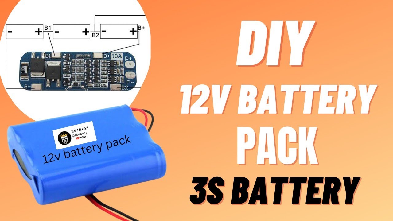 How To Make 12V Lithium Battery 🔋at Home |  BMS Lithium Battery pack | RS Idea