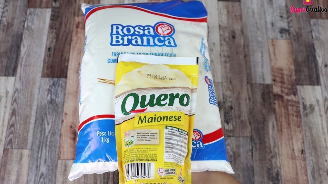 VOCÊ TEM TRIGO E MAIONESE EM CASA? FAÇA PARA O LANCHE DA TARDE!