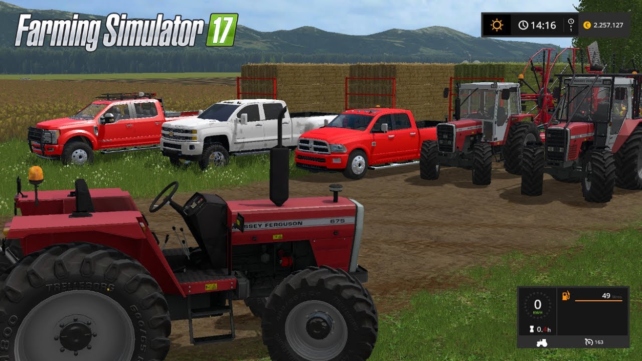 Farming Simulator 17 | #4 Cubyland Pacas de Paja y Heno | Tractores Massey Ferguson