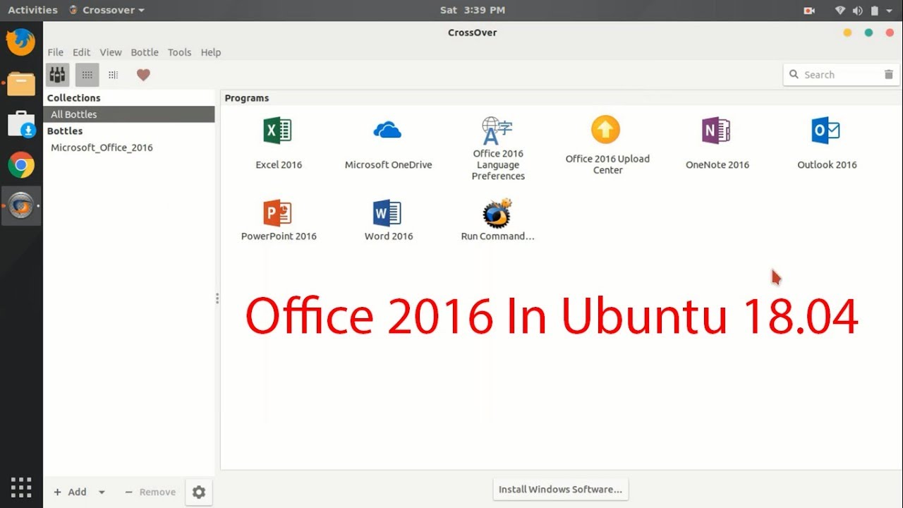 Office 2016 Install In ubuntu 18.04