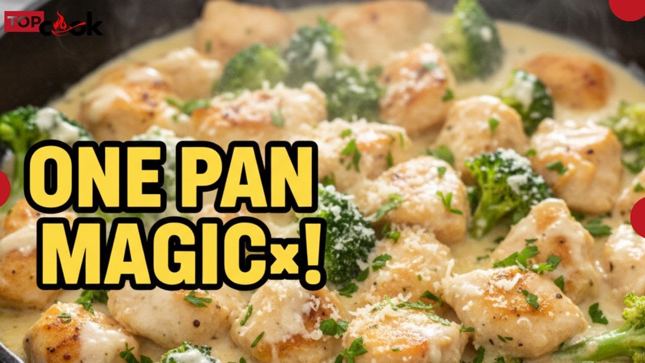 🥦 One Pan Garlic Parmesan Chicken & Broccoli Healthy & Easy Dinner! 