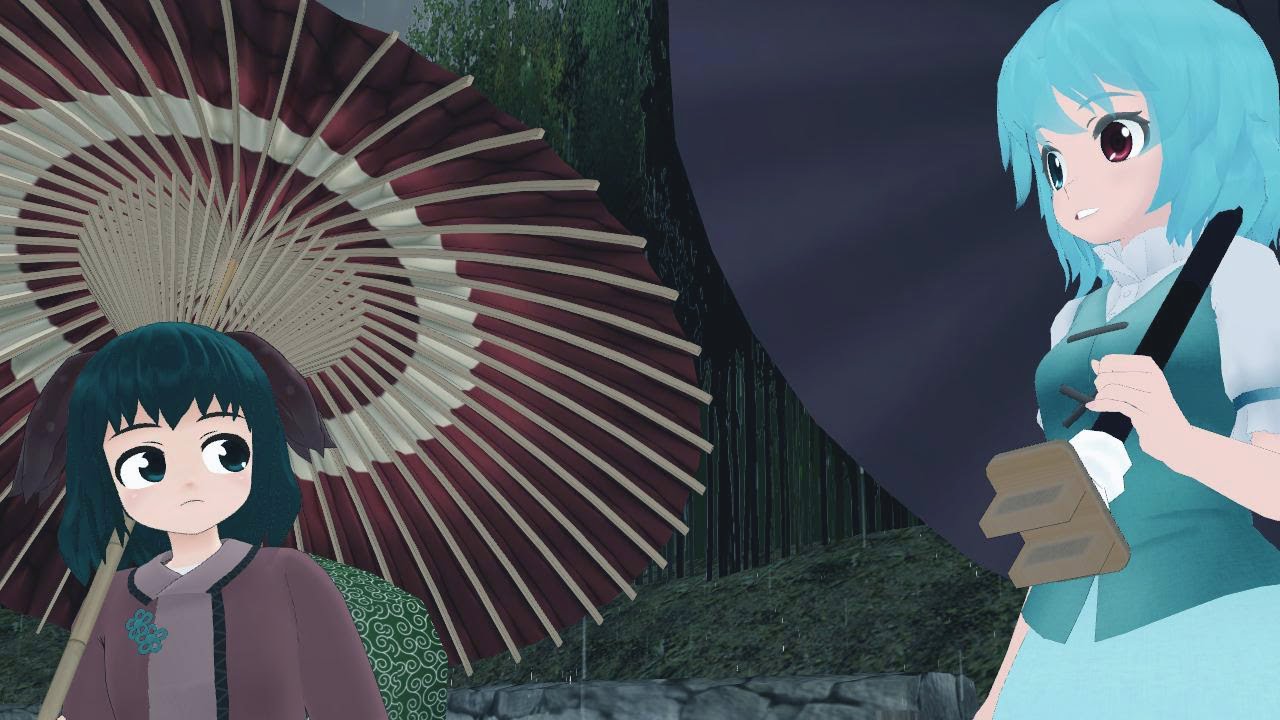 【東方】雨降って小傘がんばる！前編 1/2【MMD】