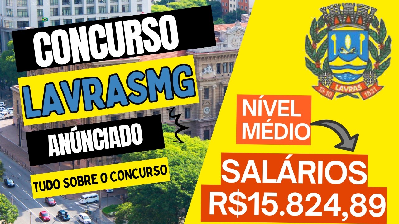 Concurso Prefeitura de Lavras MG 2026: Edital Publicado com 169 vagas | Fundep