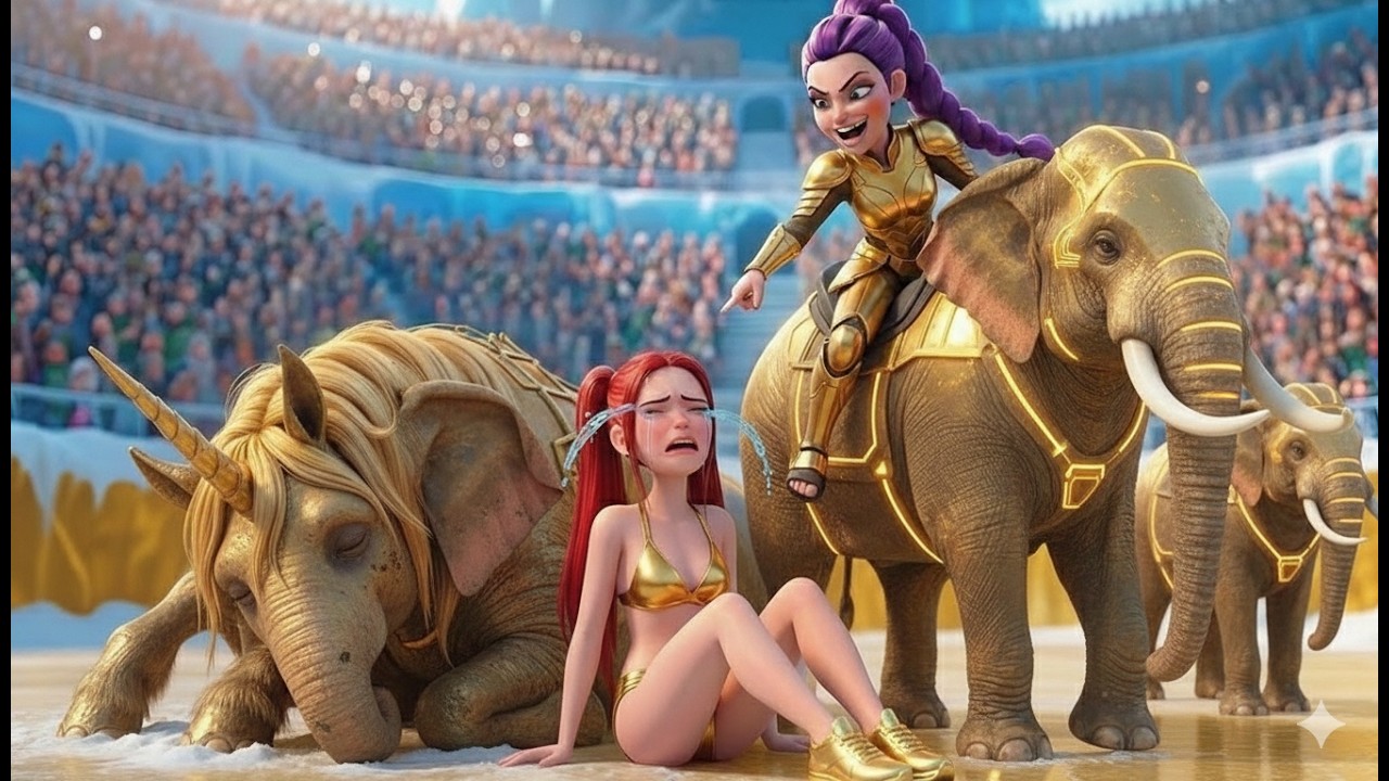 Mira and Rumi enter a race with elephants, who do you think will be the champion?KPOP Demon Hunters