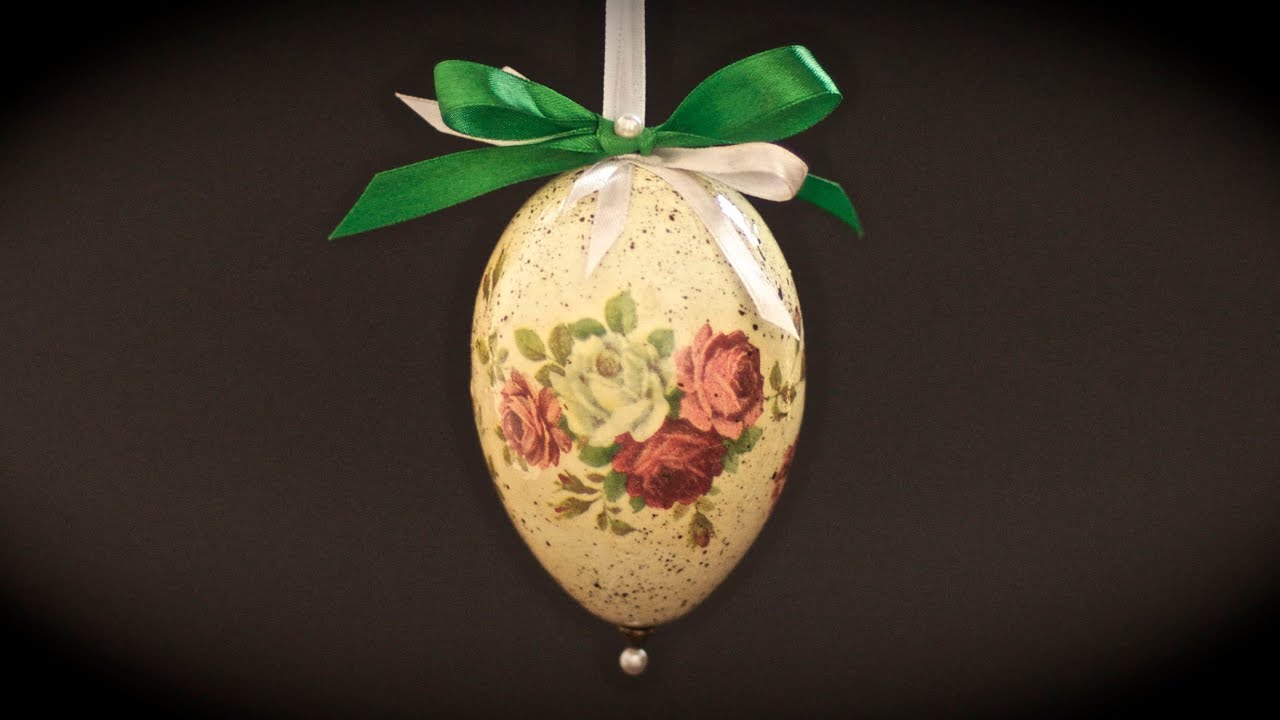 Decoupage easter egg - tutorial  ------- DIY  By Catherine :)