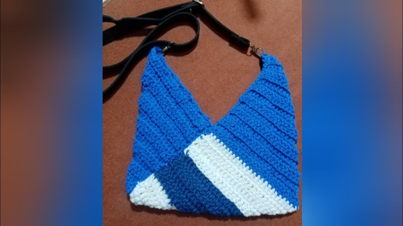 شنطة كروشية ترند قطعة واحدة سهله جداً للمبتدئين خطوة بخطوة very easy crochet bag for summer