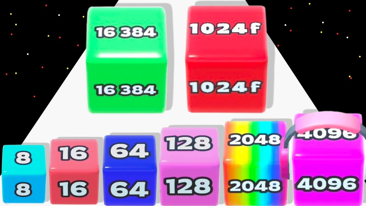 Jelly Run 2048 – Merge & Split Cubes Runner ASMR Gameplay Walkthrough (Android iOS) Math Games