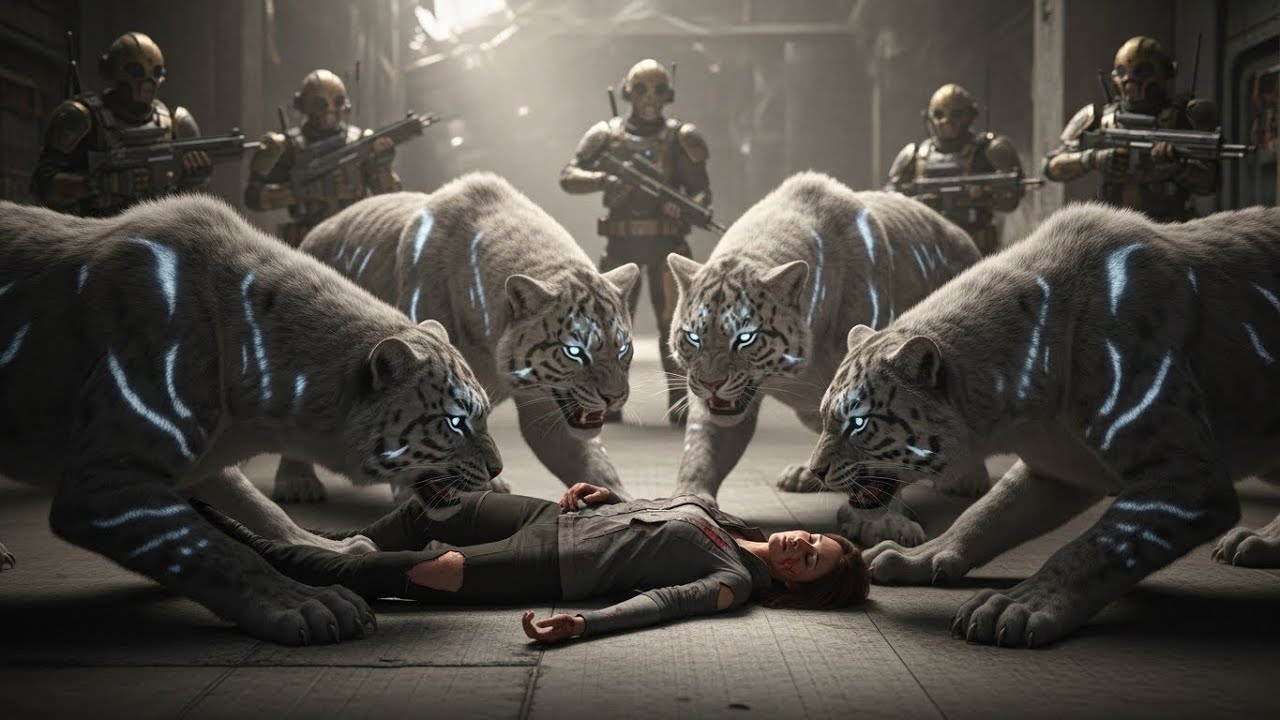 The Predator cats Found the Human Wounded — Elite Guard Arrived to See Them Guarding Her Like
