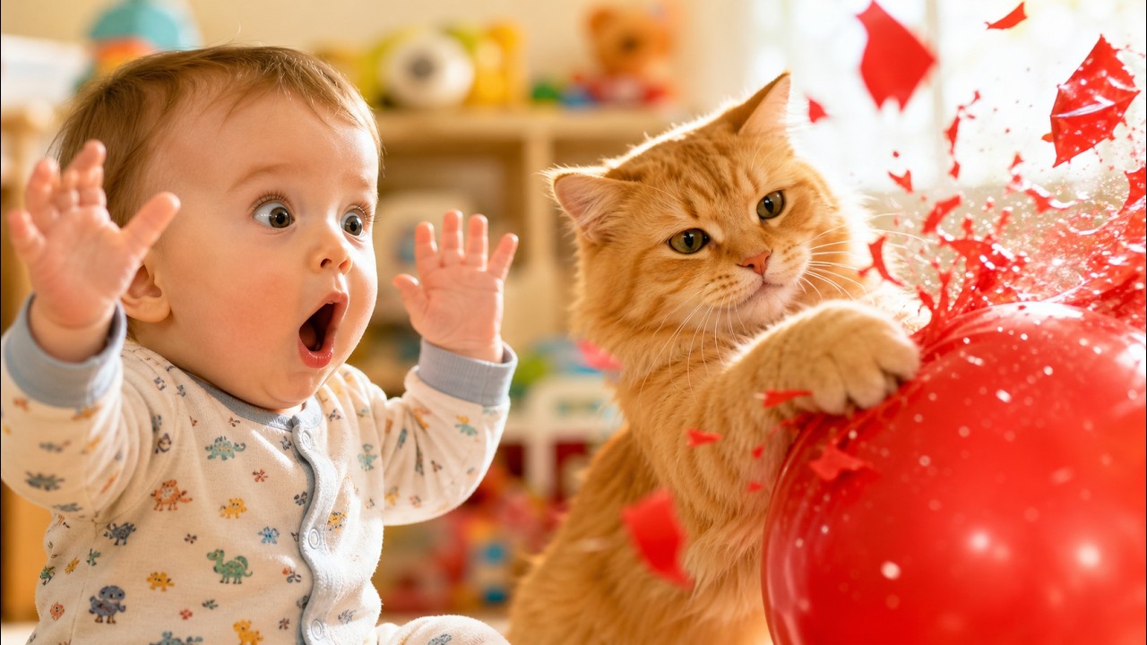 Funny Baby Moments with Cat & Dog 🐶👶 Non Stop Baby Laughing & Giggles Funny Cat & Baby