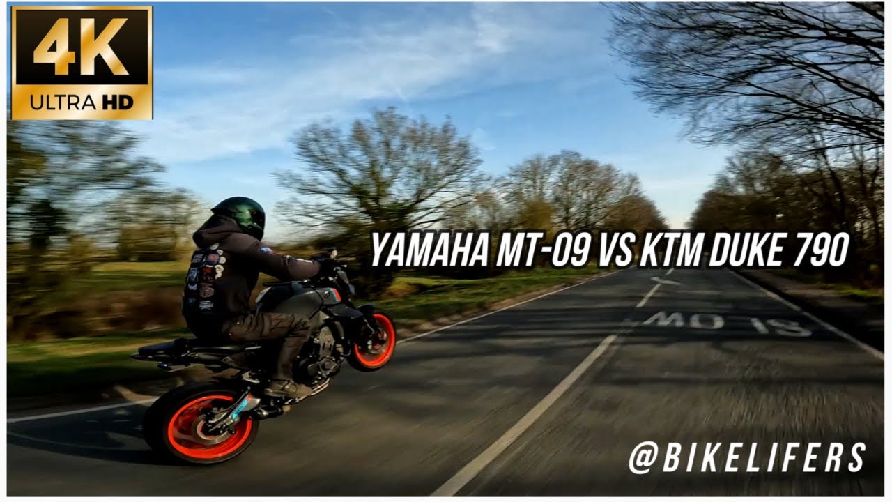 'Yamaha MT 09 vs KTM Duke 790; Epic Country Lane Ride!'