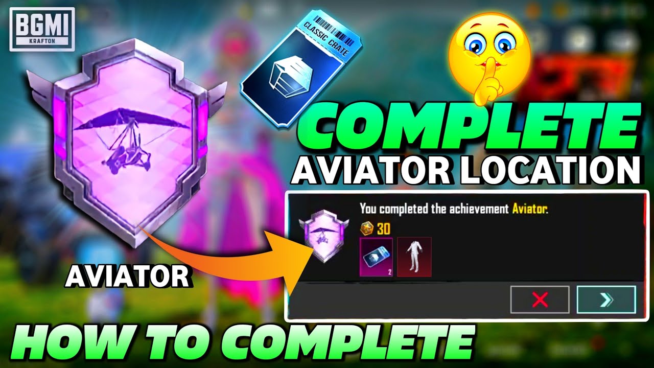 How To Complete Aviator Achievement in BGMI  | Aviator Achievement Kaise Kare