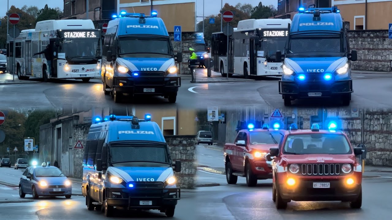 [SCORTA] Tifosi del Padova scortati dalla polizia in sirena a Vicenza!!!