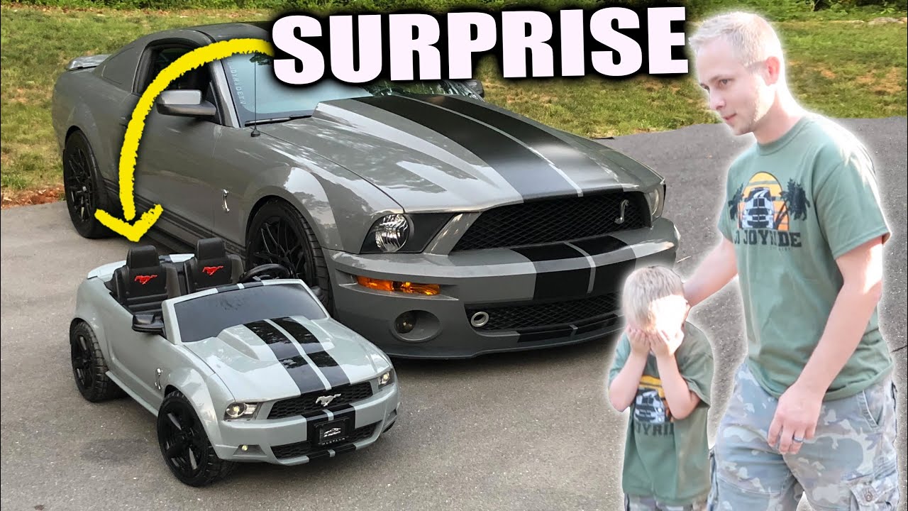 ПАПА ПОДАРИЛ СЫНУ НА ДЕНЬ РОЖДЕНИЯ СЮРПРИЗ, ПОДАРИВ КОЛЕСА MUSTANG GT500