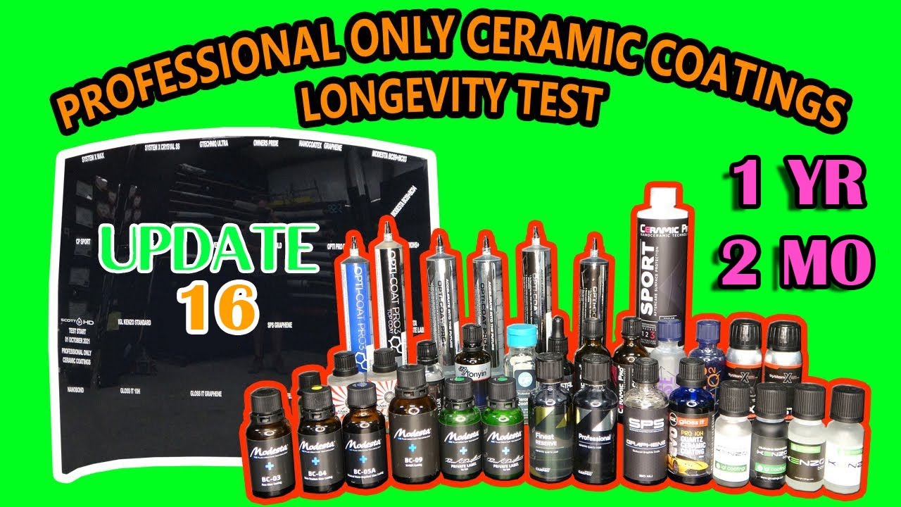 PROFESSIONAL ONLY ceramic coatings - 22 WAY LONGEVITY TEST - UPDATE 16 - 1 YEAR, 2 MONTHS NEW FAILS!