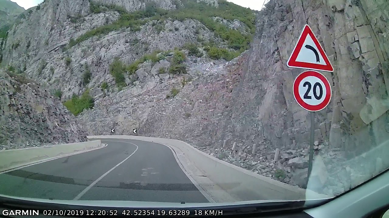 DRIVE #772: Vermosh-Selcë-Tamarë-Hani i Hotit (Albania) (timelapse 4x) *Read Description*