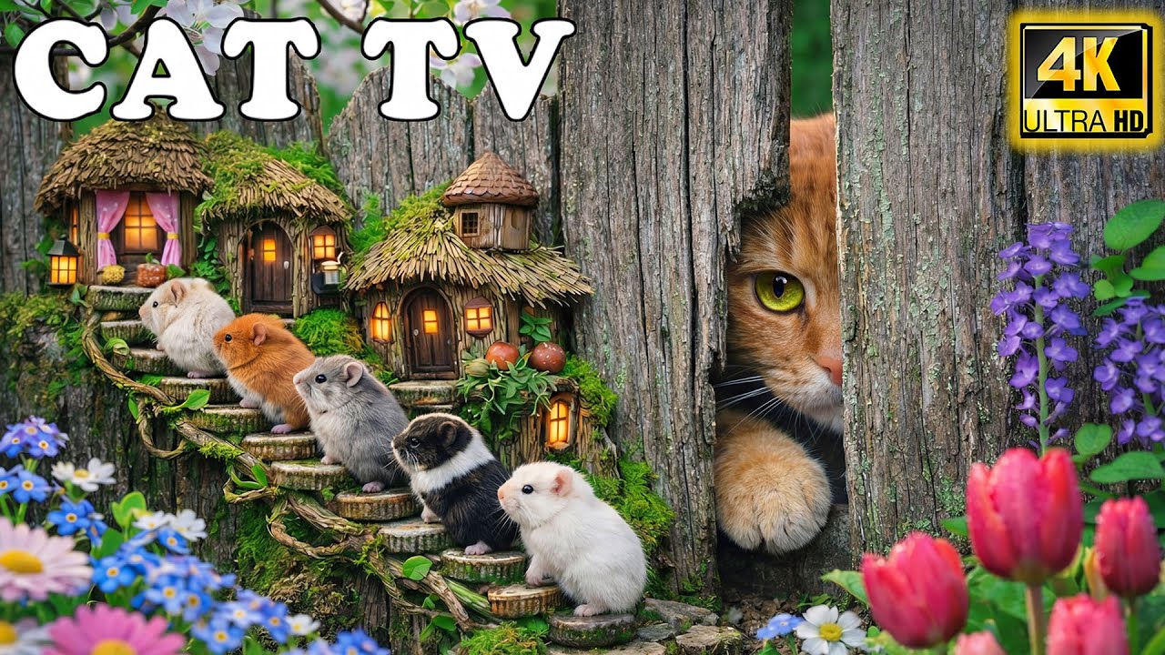🔴 Cat TV for Cats 📺 Real Mice Running & Hiding | Ultimate Stress Relief Video for Indoor Cats