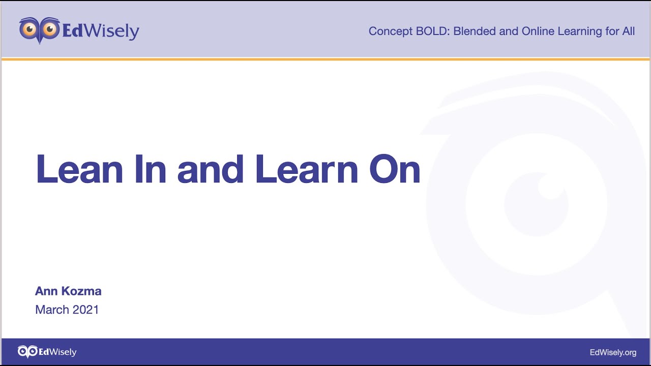Ann Kozma, Lean in and Learn on, Closing Keynote