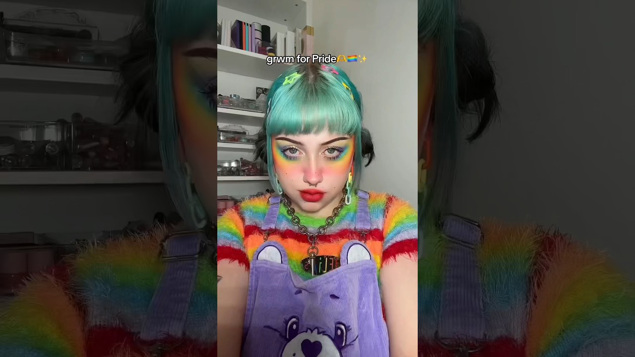 Pride makeup is my absolute FAVE to do, anything rainbow immediately has my whole heart lol!🏳️&zwj;🌈✨