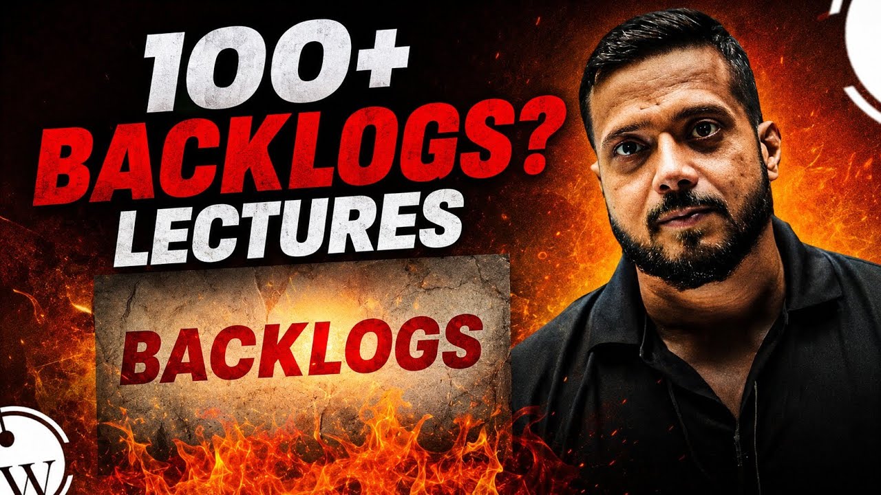 How to Cover 100+ BACKLOGS ⁉️ RJ Sir Masterplan 🚨 IIT JEE / NEET #jee2027 #iitjee 