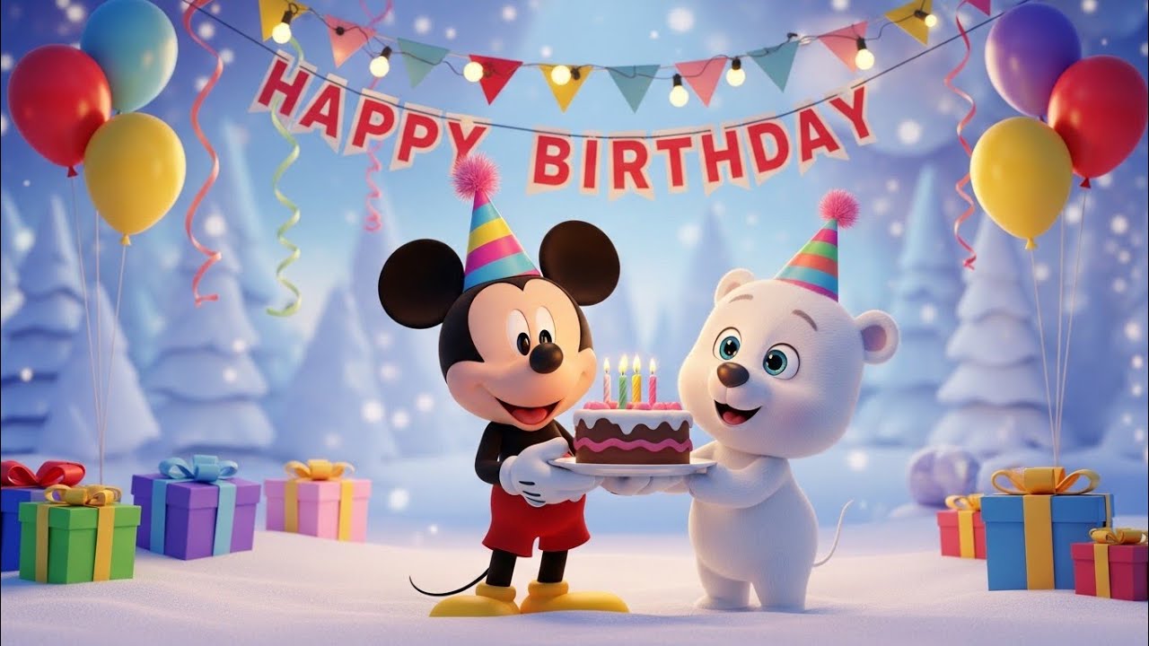 Mickey Mouse & Polar Bear’s Magical Birthday Party Adventure