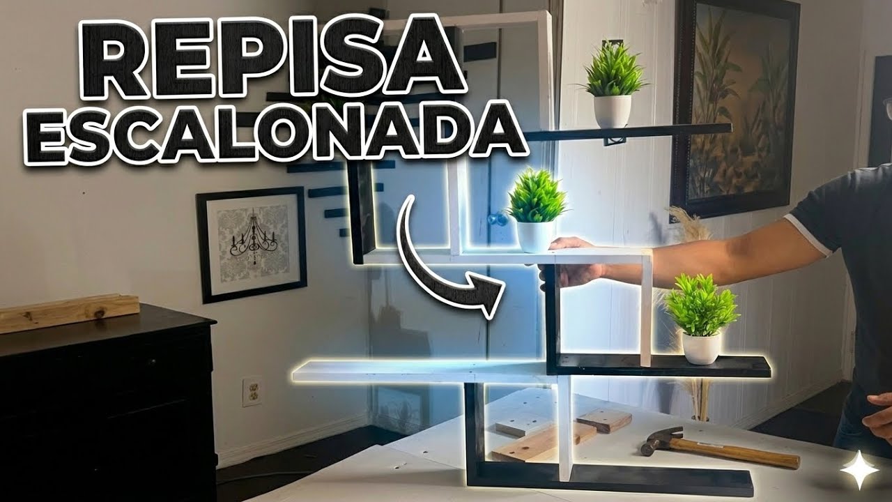 No compres repisas caras: Haz esta de LUJO con SOBRAS de madera