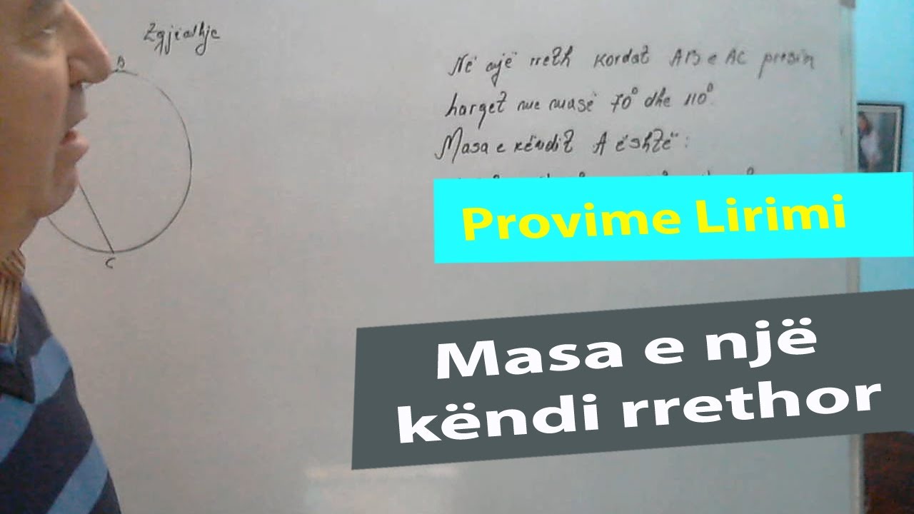 Ushtrime matematike për provime lirimi/Masa e një këndi rrethor