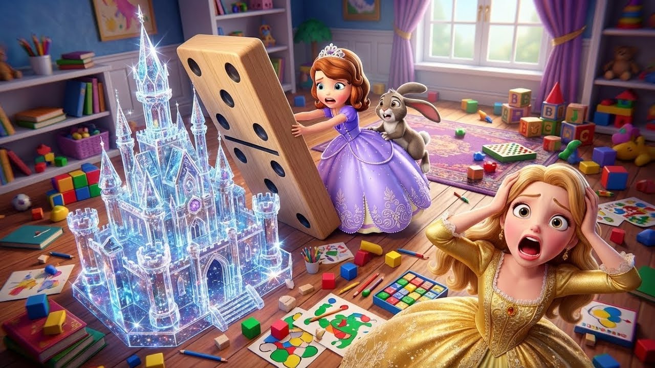 Sofia the First: AMBER'S TOY CASTLE IS CRASHING! 🏰 Chaos Game Night | Sofia the First Animation