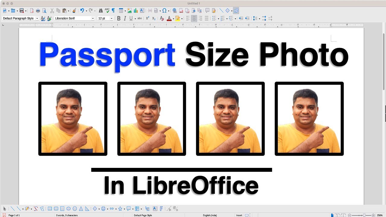 How to make Passport Size Photo in LibreOffice