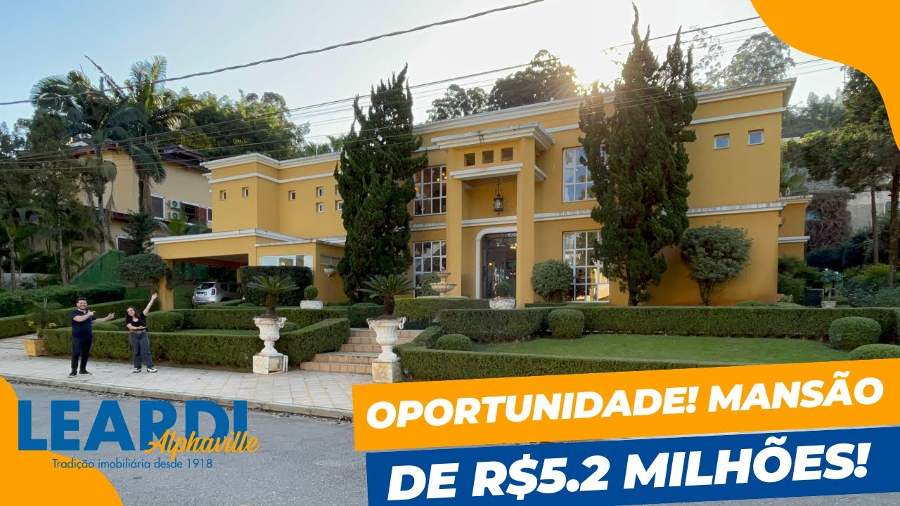 (VENDIDA) OPORTUNIDADE! MANSÃO DE R$5.2 MILHÕES NO TAMBORÉ 1 EM ALPHAVILLE