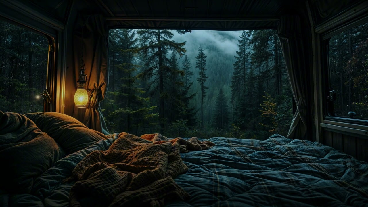 It's time to relax...breathe and release | Peaceful Rain on a Sleepy camper