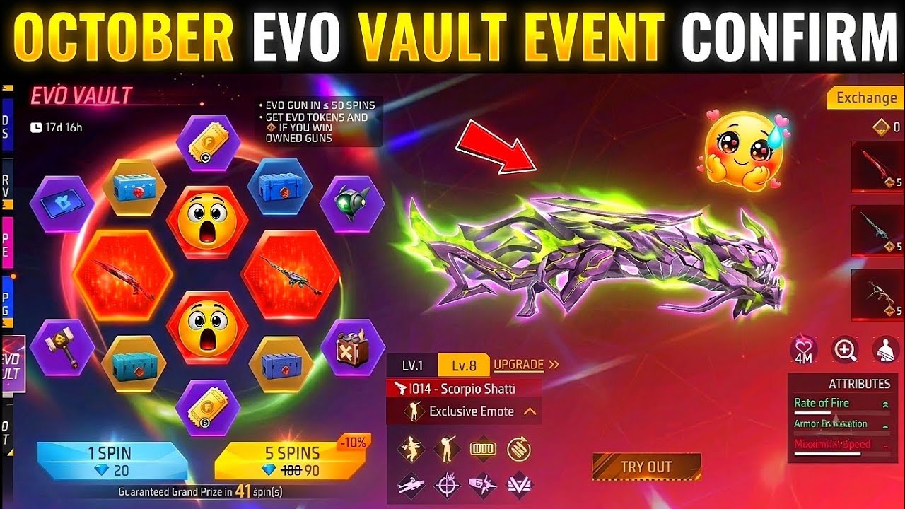 October Evo Vault 2026 🥰🥳 | Next Evo Vault Event | Next Evo Gun Free Fire | ff upcoming events