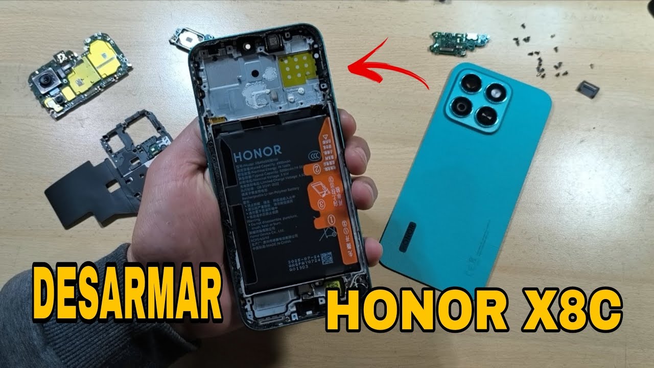 Cómo desarmar un HONOR X8C - Destapar y Reparar Honor x8c 