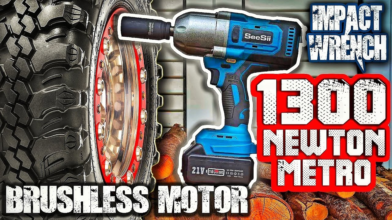 IMPACT WRENCH SMONTAGOMME SMONTACINGOLI SVITABULLONI A IMPULSI DA 1300NM CON MOTORE BRUSHLESS SEESII