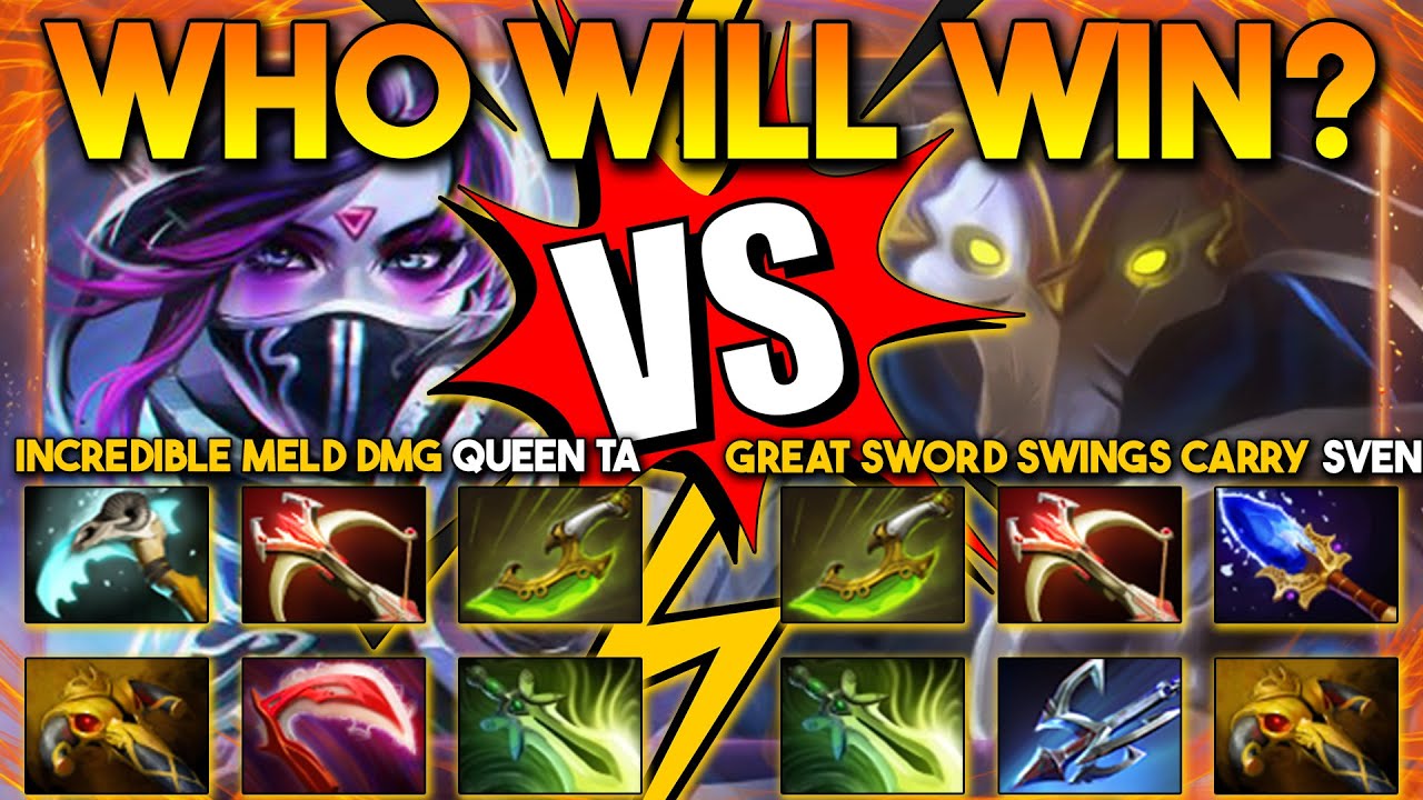 WHO WILL WIN? Between Incredible Meld DMG Templar Assassin Vs. Great Sword Swings Carry Sven DotA 2