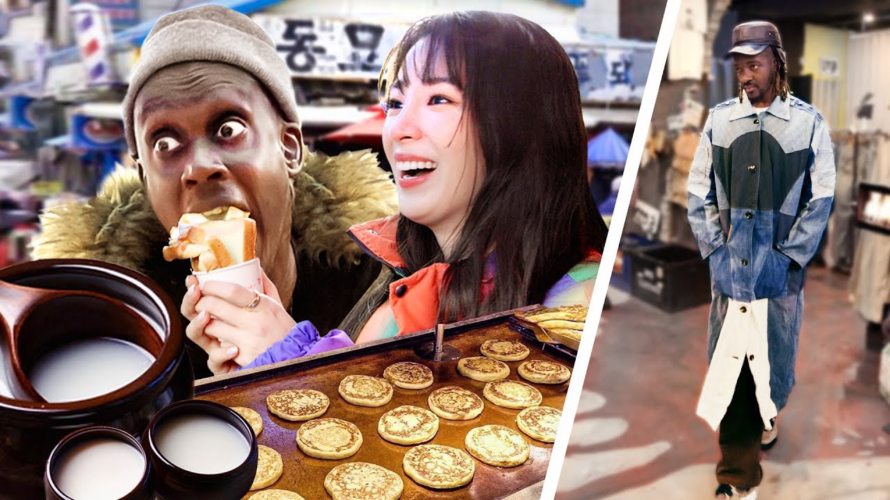 British Rappers try the OG Korean Street Toast at Vintage Market! (ft. Irene)