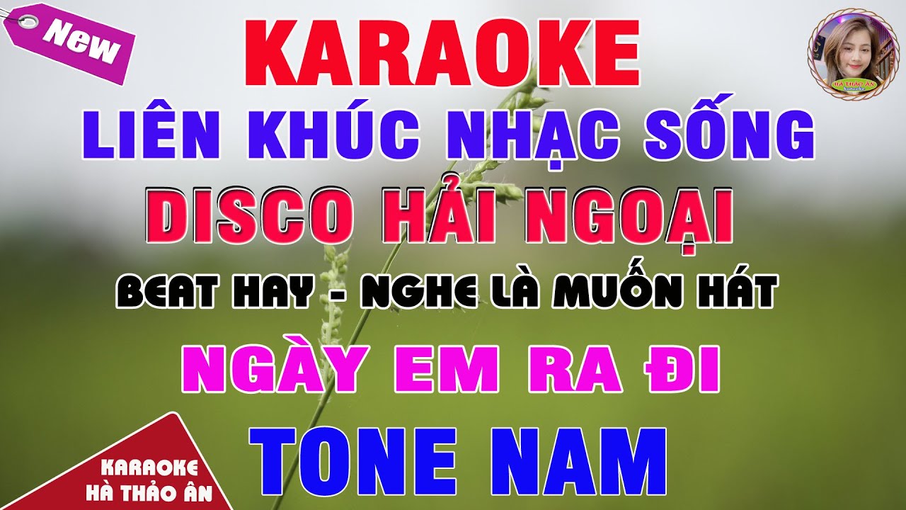 Liên Khúc Karaoke Disco Hải Ngoại Tone Nam || LK Ngày Em Ra Đi Cực Hay, Dễ Hát || Karaoke Hà Thảo Ân