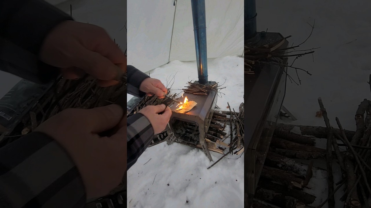 Hot Tent Camping Wood Stove Setup - Pomoly Traveller
