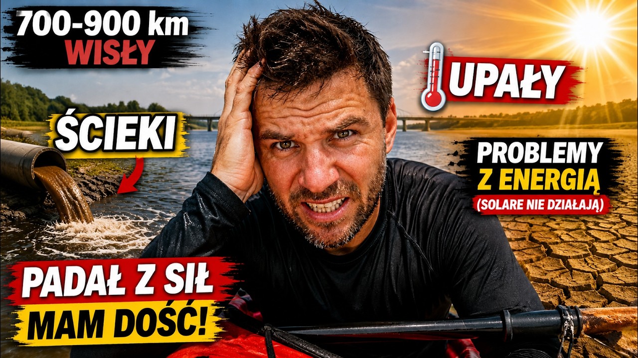 ŚCIEKI (SYF), UPAŁ, BRAK PRĄDU i SIŁ&hellip; Koszmar na Wiśle 700-900 km odc.6